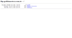 Desktop Screenshot of ftp.goldmaster.com.tr